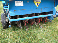 Lawn aeration with core aerator