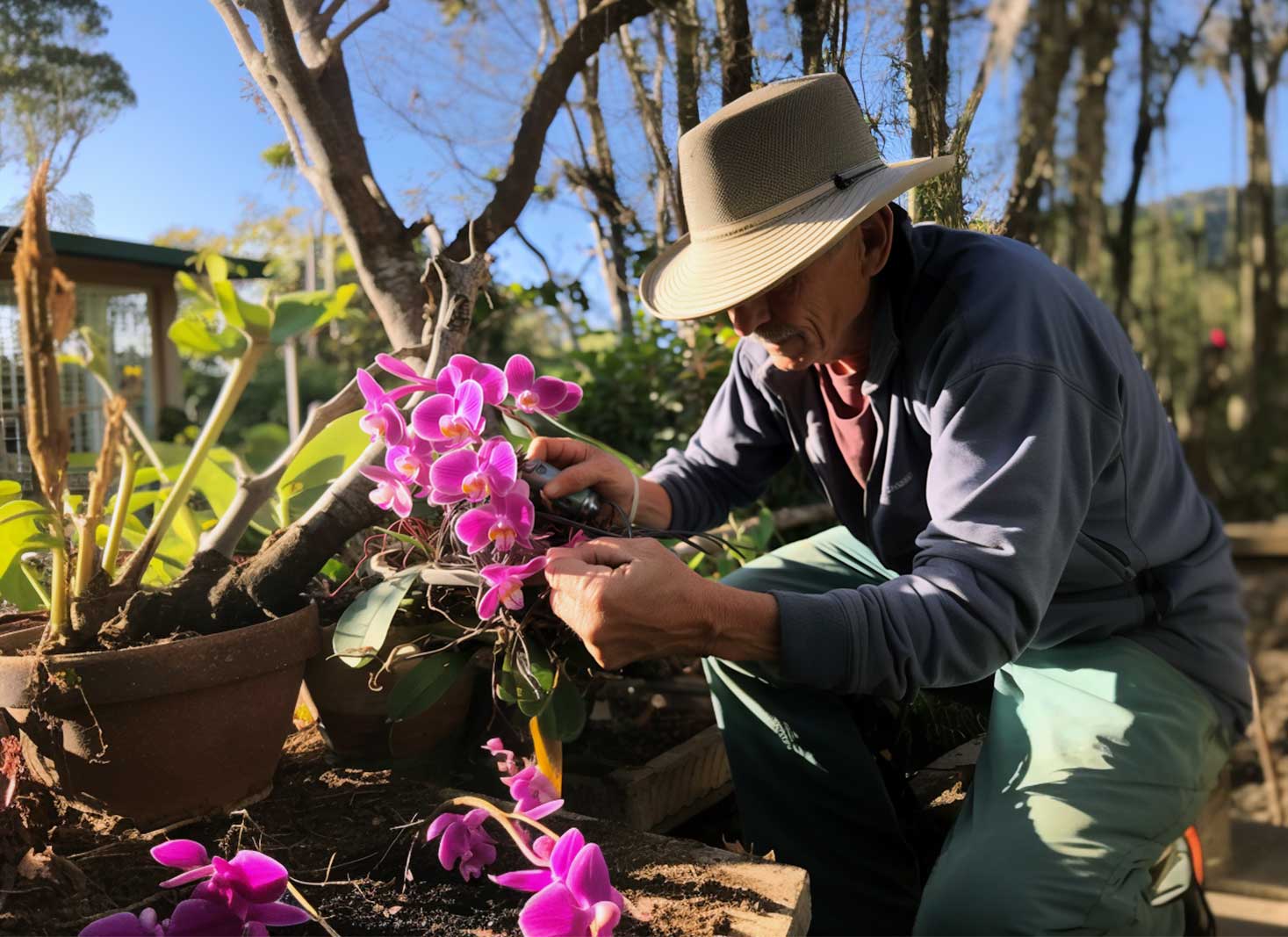 Preparing for orchid pruning